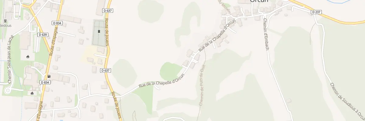 Plan du 1 Rue de la Chapelle d’Orcun à Bedous