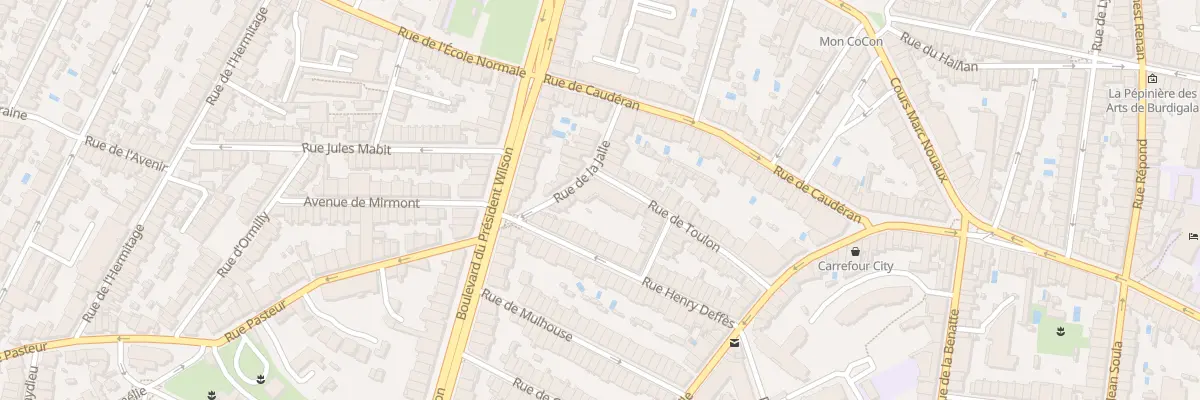 Plan du 30 Rue de Toulon à Bordeaux