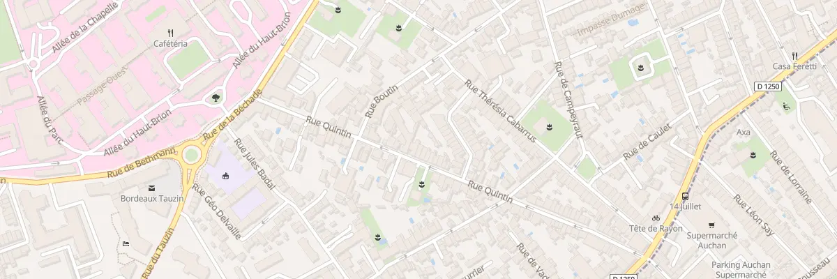 Plan du 91 Rue Quintin à Bordeaux