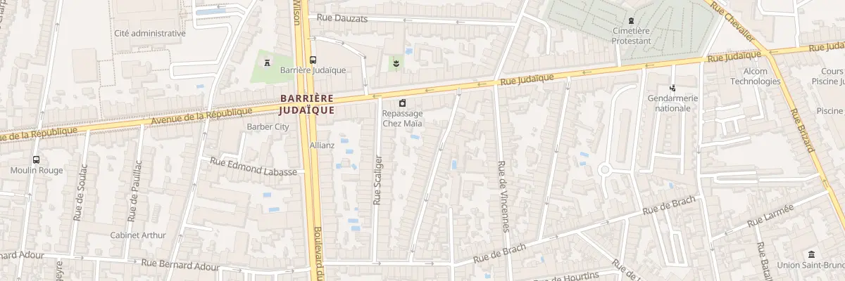 Plan du 13 Rue des Frères Faucher à Bordeaux