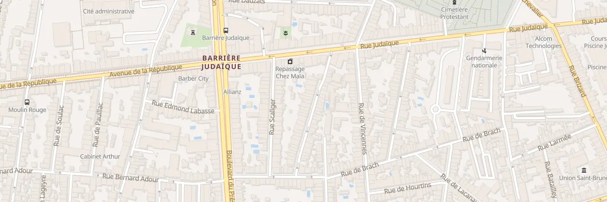 Plan du 19 Rue des Frères Faucher à Bordeaux