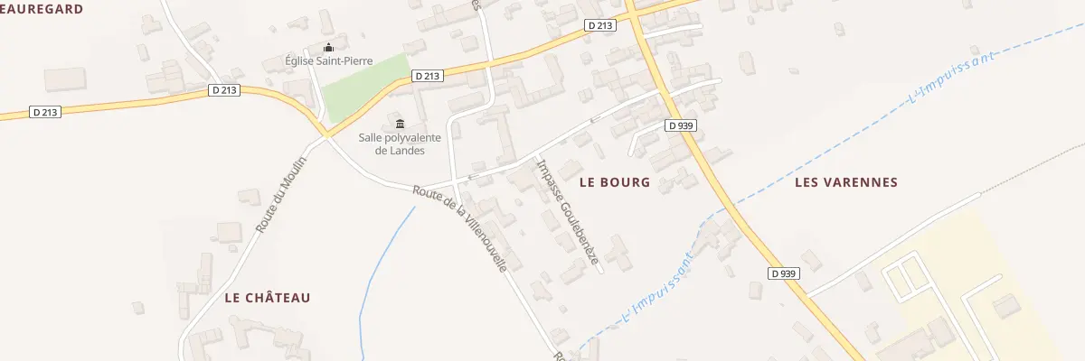 Plan du 2 Imp Goulebenèze à Landes