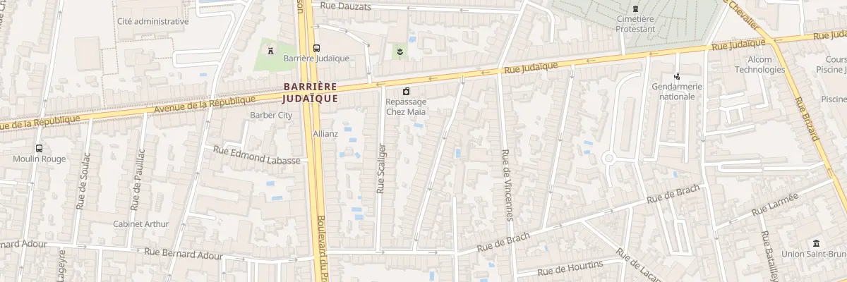 Plan du 17 Rue des Frères Faucher à Bordeaux