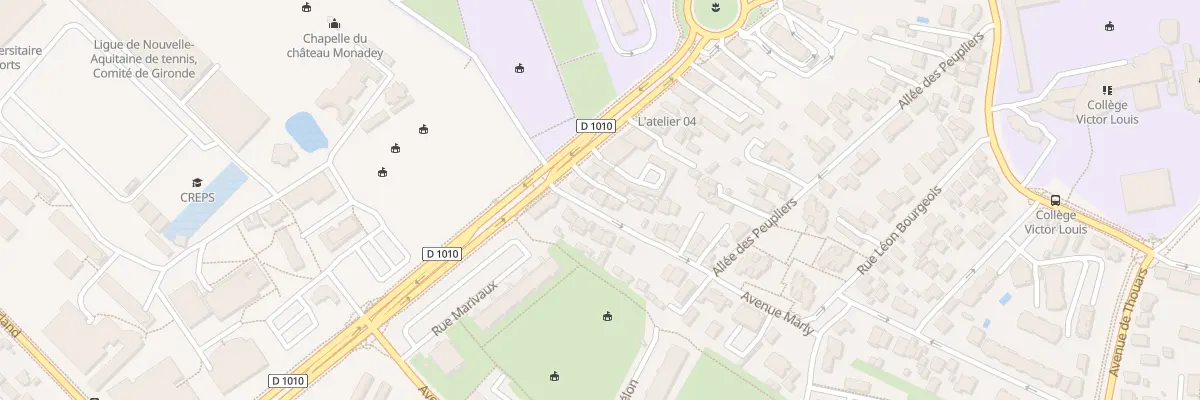 Plan du 3 Av Marly à Talence