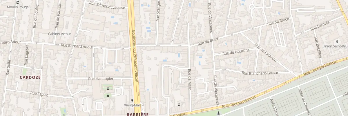 Plan du 92 Rue de Brach à Bordeaux