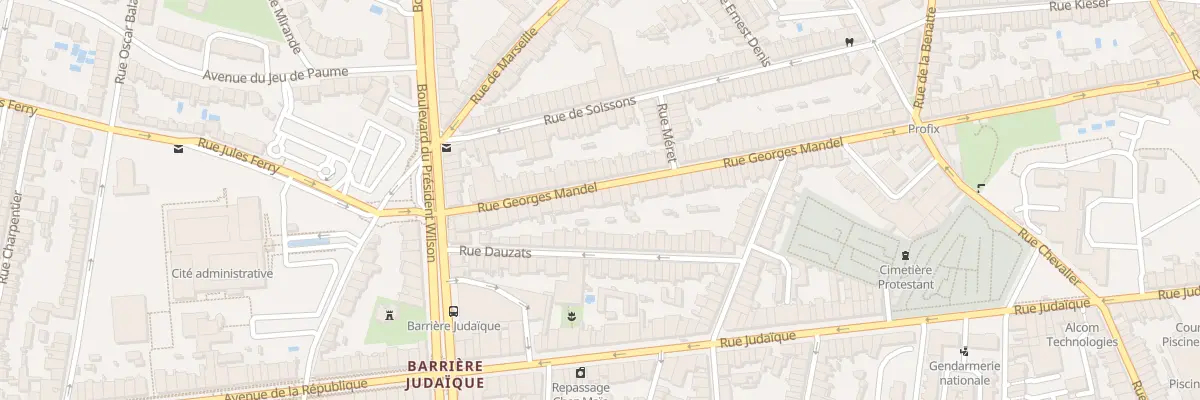 Plan du 212 Rue Georges Mandel à Bordeaux