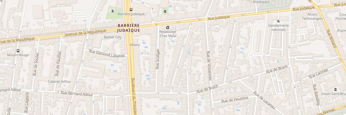 Plan du 27 Rue des Frères Faucher à Bordeaux