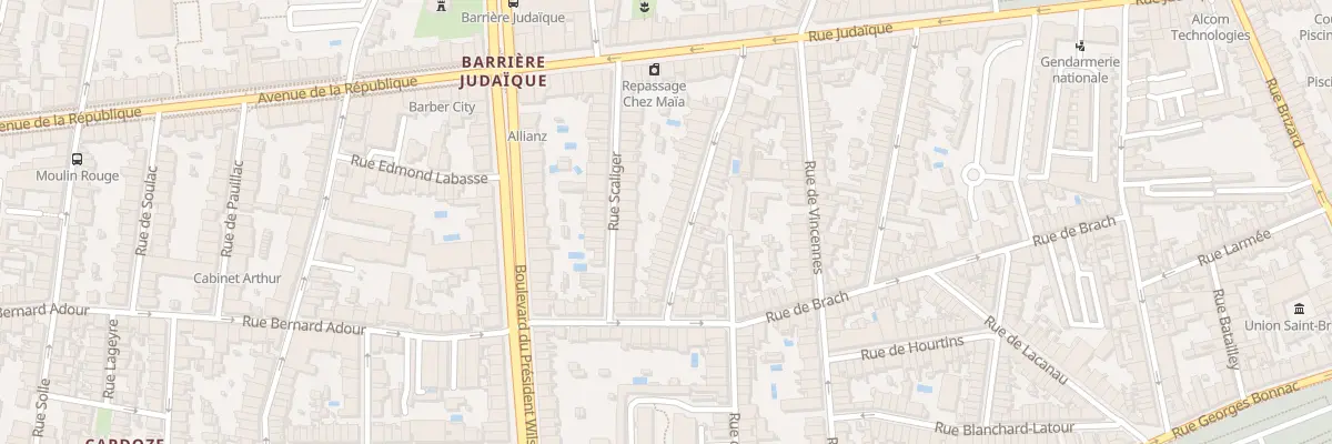 Plan du 35 Rue des Frères Faucher à Bordeaux