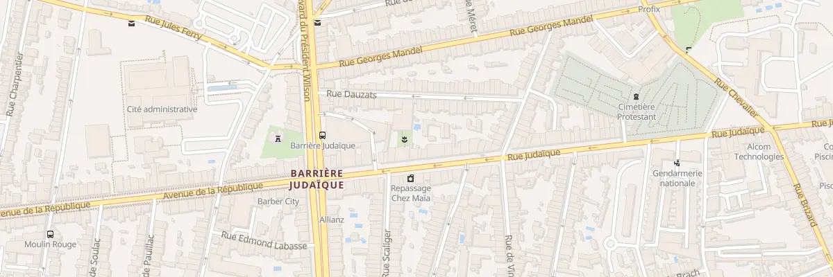 Plan du 249 Rue Judaïque à Bordeaux