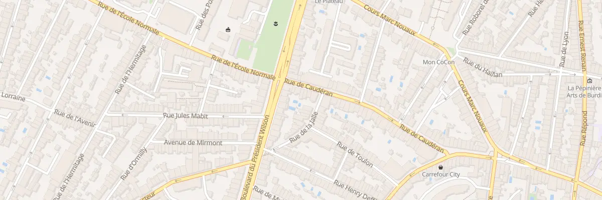 Plan du 64 Rue de Caudéran à Bordeaux