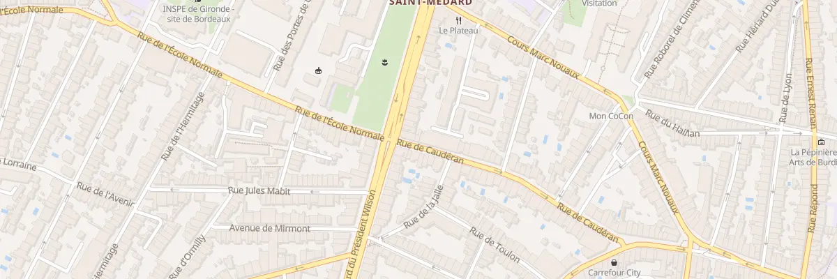 Plan du 85 Rue de Caudéran à Bordeaux