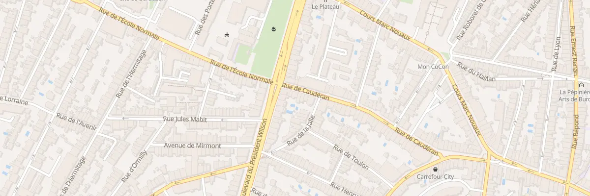 Plan du 66 Rue de Caudéran à Bordeaux