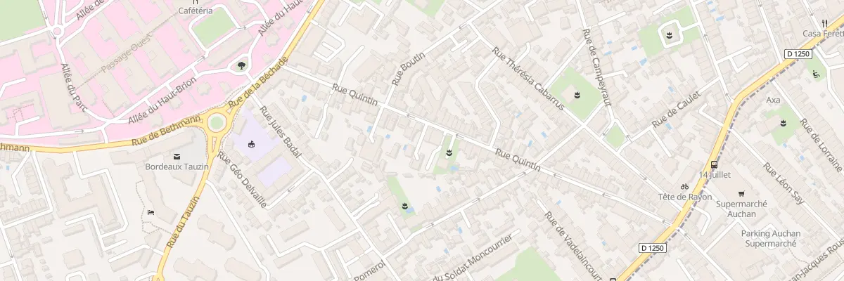 Plan du 80B Rue Quintin à Bordeaux
