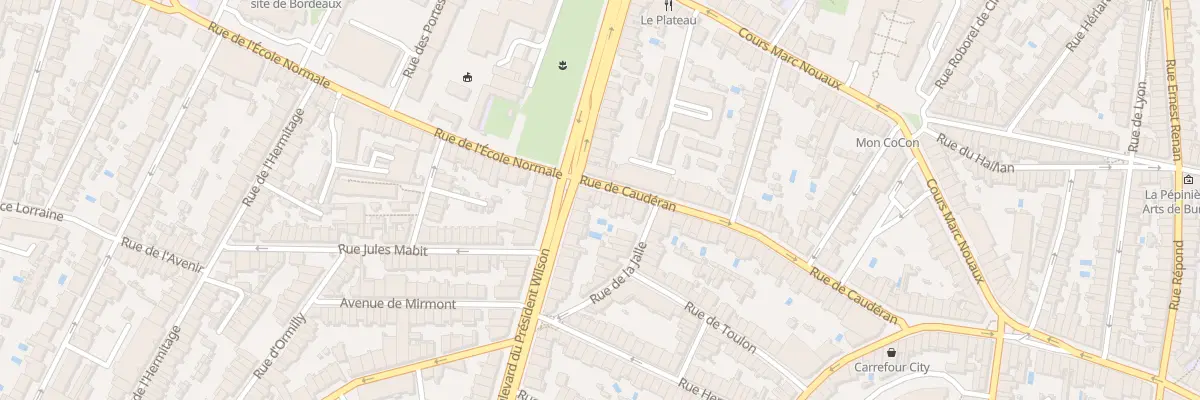 Plan du 68 Rue de Caudéran à Bordeaux