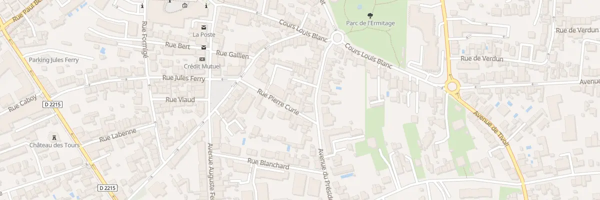 Plan du 20 Rue Pierre Curie au Bouscat