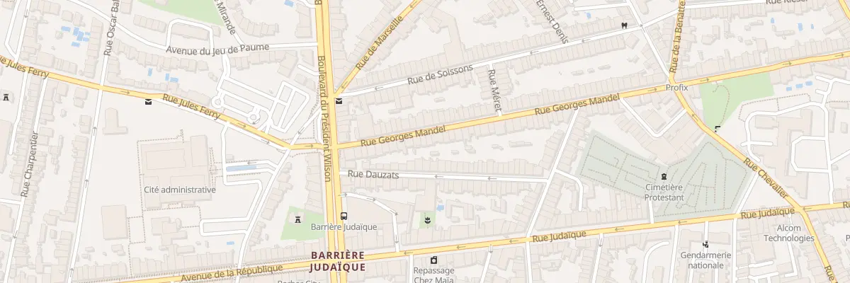 Plan du 220 Rue Georges Mandel à Bordeaux