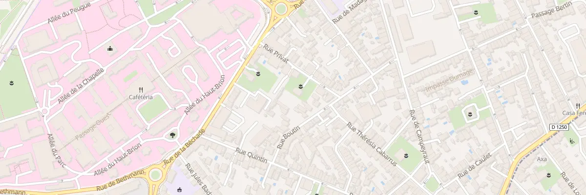 Plan du 24 Rue Boutin à Bordeaux
