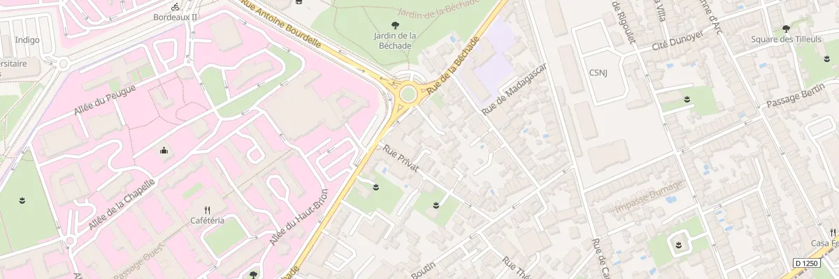 Plan du 52 Rue de la Béchade à Bordeaux