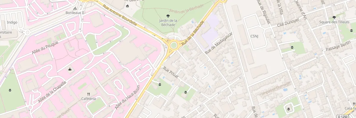 Plan du 50 Rue de la Béchade à Bordeaux
