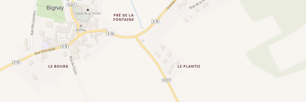 Plan du 1 Rue des Pierrieres à Bignay