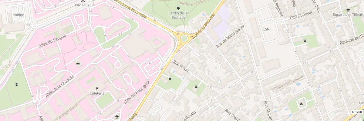 Plan du 60 Rue de la Béchade à Bordeaux