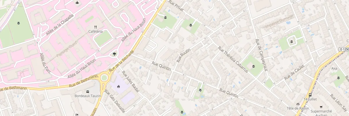 Plan du 6 Rue Boutin à Bordeaux