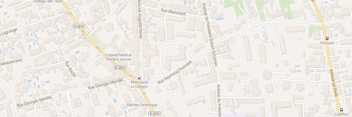 Plan du 2 Rue Raymond Poincaré au Bouscat