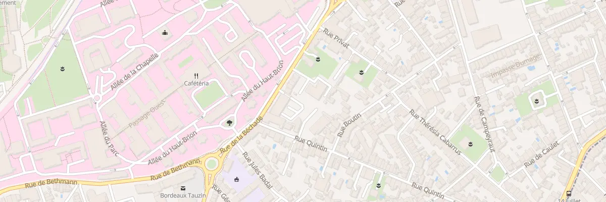 Plan du 92 Rue de la Béchade à Bordeaux
