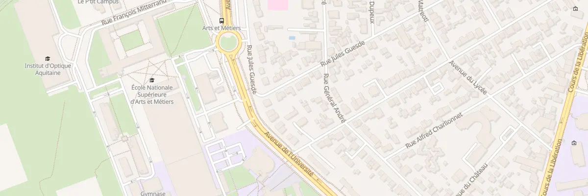 Plan du 66 Rue Jules Guesde à Talence