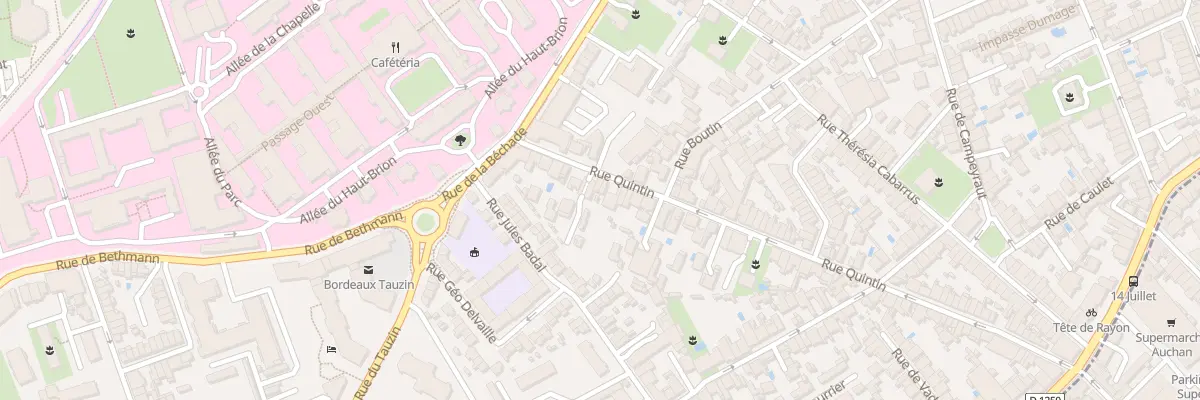Plan du 108B Rue Quintin à Bordeaux