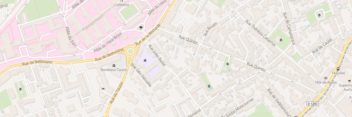 Plan du 108T Rue Quintin à Bordeaux