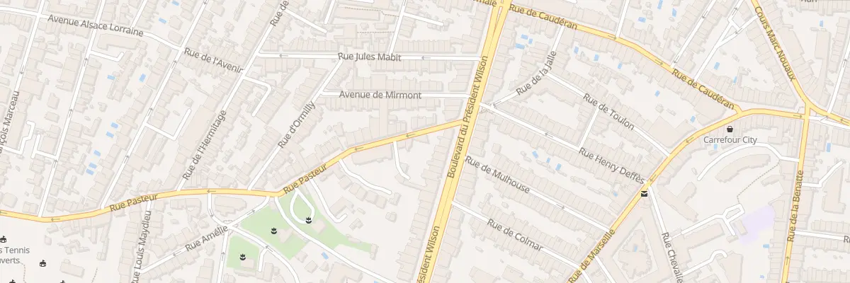 Plan du 8 Rue Pasteur à Bordeaux