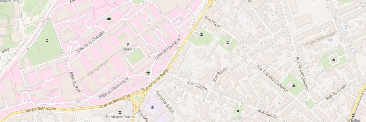 Plan du 94 Rue de la Béchade à Bordeaux