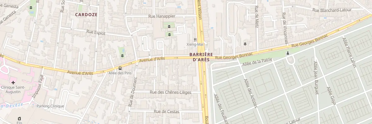 Plan du 8 Av d’Arès à Bordeaux