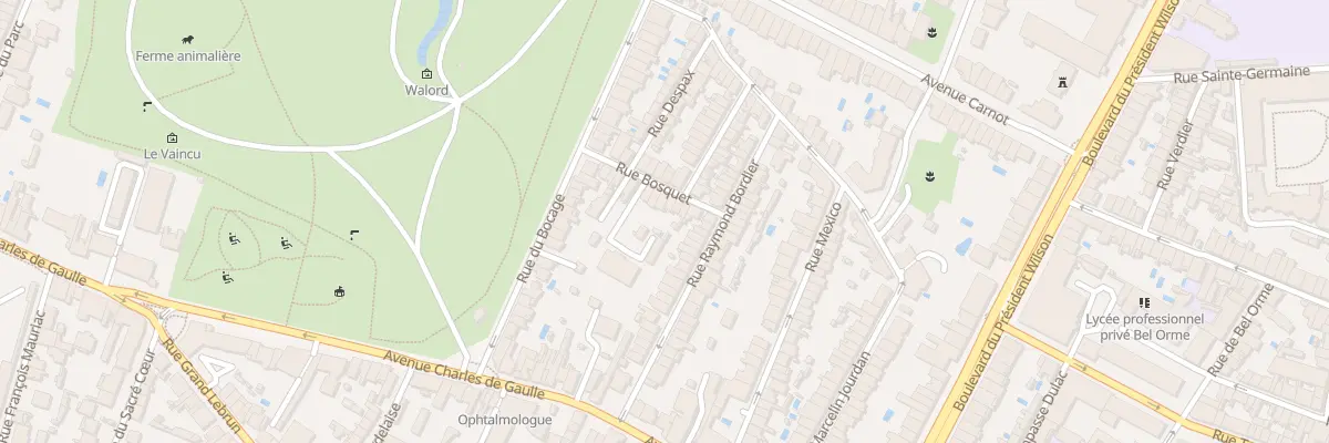 Plan du 10 Rue du Bosquet à Bordeaux