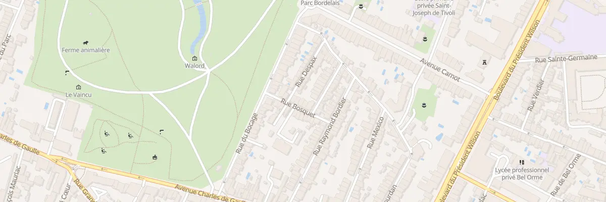Plan du 7 Rue du Bosquet à Bordeaux