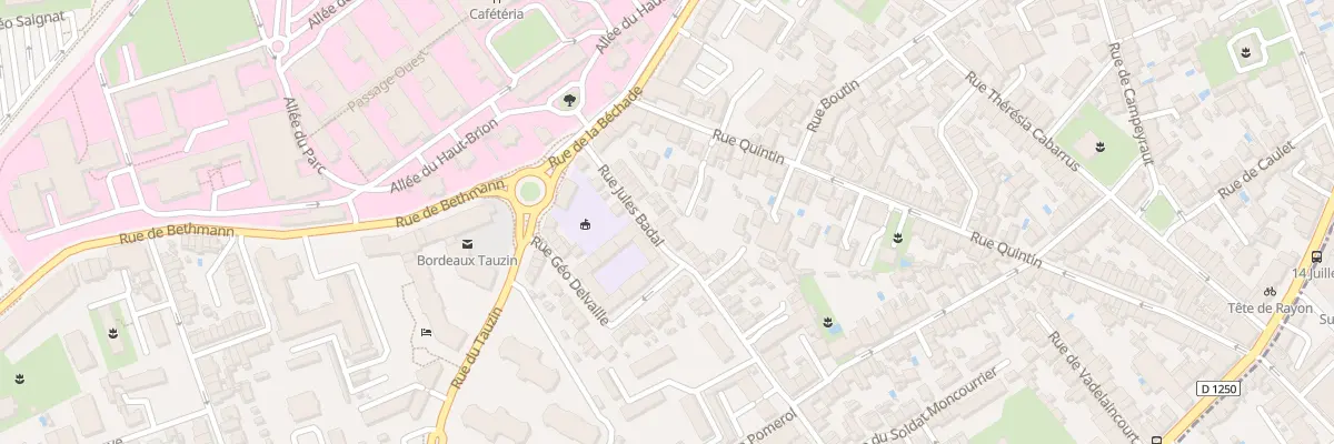 Plan du 20 Rue Jules Badal à Bordeaux