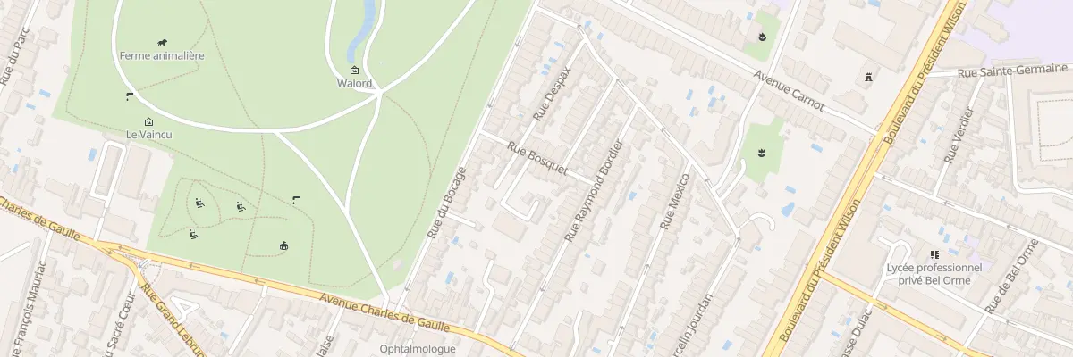 Plan du 14 Rue du Bosquet à Bordeaux
