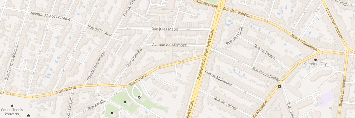 Plan du 11 Rue Pasteur à Bordeaux