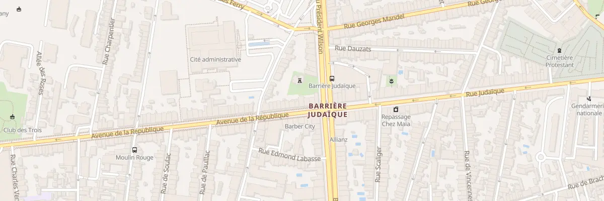 Plan du 7 Av de la République à Bordeaux