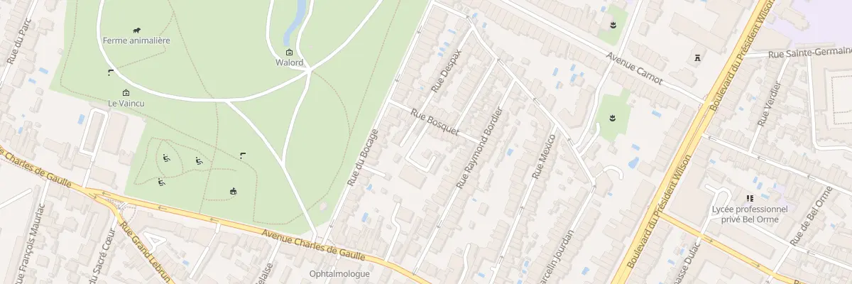 Plan du 16 Rue du Bosquet à Bordeaux