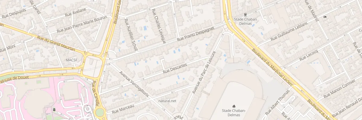 Plan du 17 Rue Descartes à Bordeaux