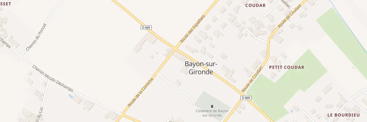 Plan du 11 Rte des Côtes de Bourg à Bayon-sur-Gironde