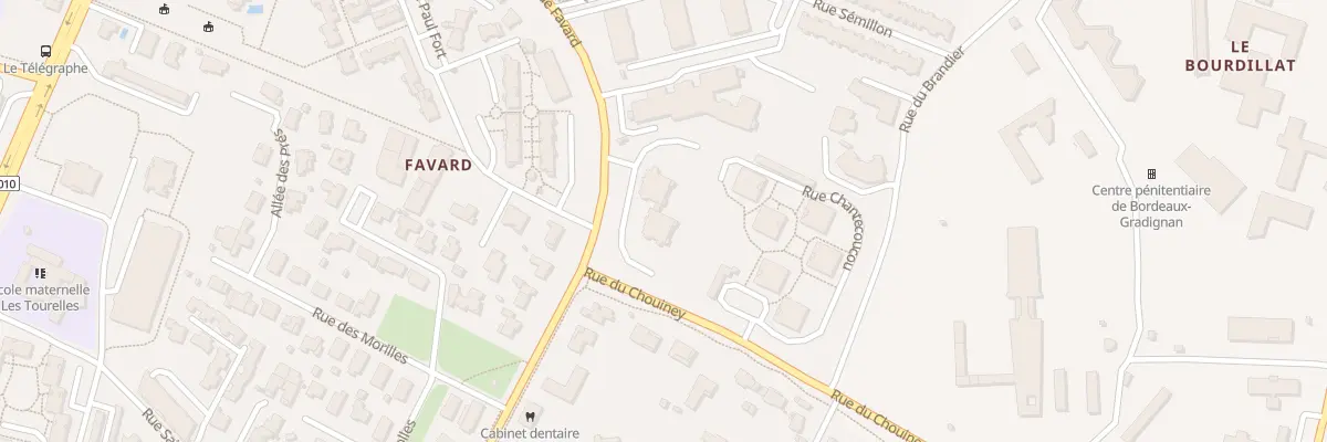 Plan du 22 Av Favard à Gradignan
