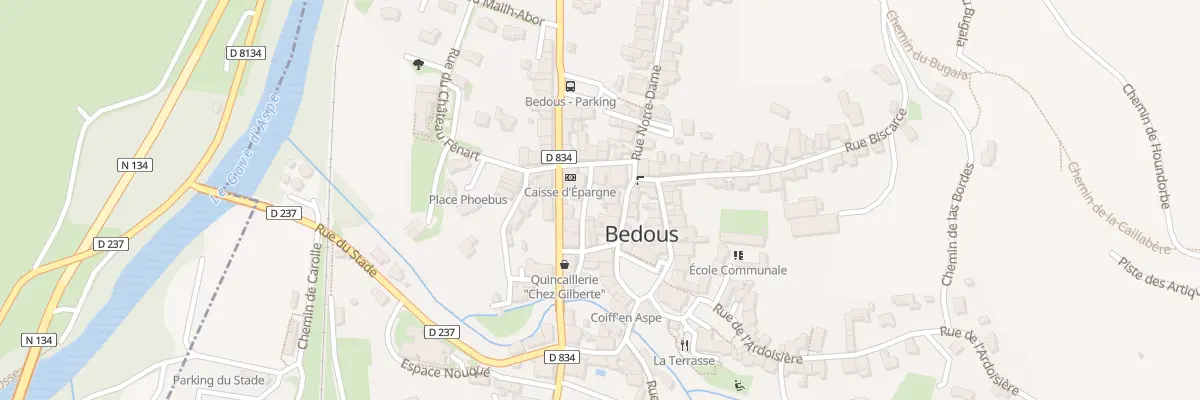 Plan du 3 Rue de la Caserne à Bedous
