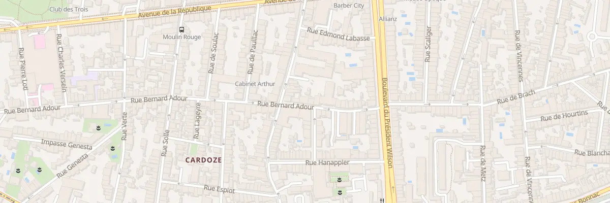 Plan du 31 Rue Bernard Adour à Bordeaux