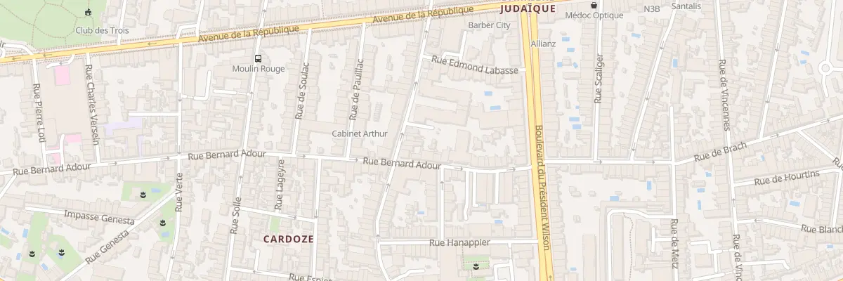 Plan du 90 Rue de la Liberté à Bordeaux