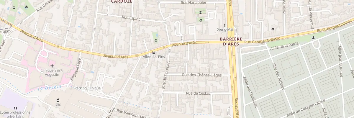 Plan du 10 Rue de Doumerc à Bordeaux