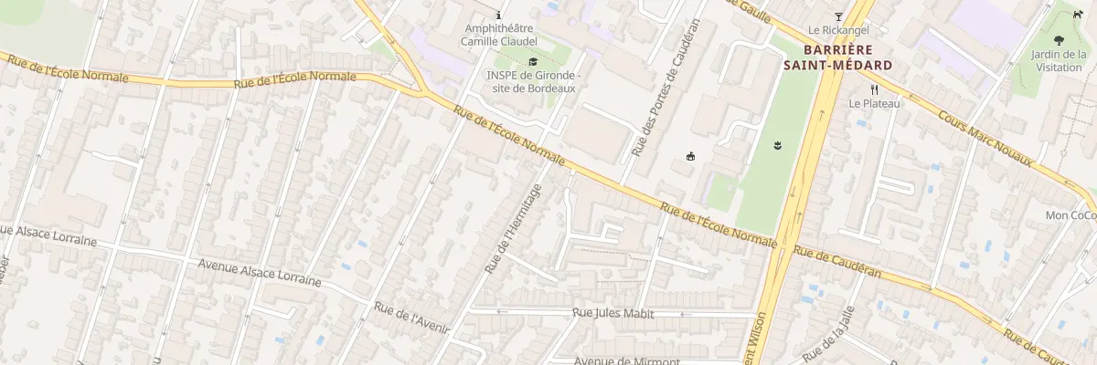 Plan du 2 Rue de l’Hermitage à Bordeaux