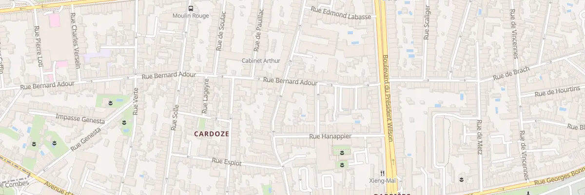 Plan du 36 Rue Bernard Adour à Bordeaux